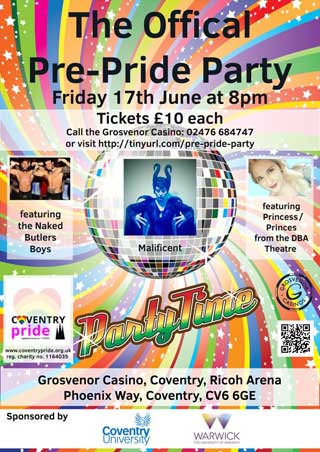 Coventry Pride Official Pre Party 2016