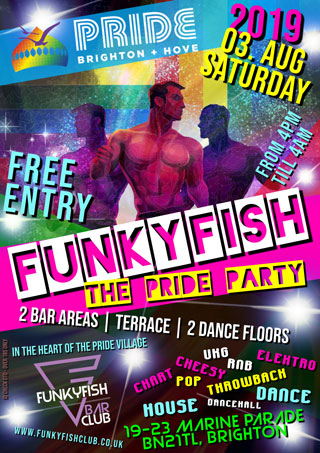 Brighton Pride Weekend FunkyFish 2019