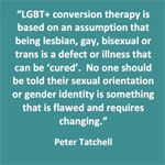 Conversion therapy yet another U-turn