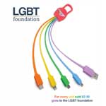 LGBT Foundation Rainbow Charging Cable