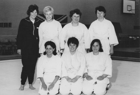 Mum is in black with the rest of the British Judo team