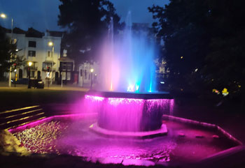 victoria fountain pink 2024 night