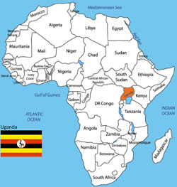 Uganda map