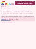 PinkUk's November's Newsletter; Our last newsletter emails