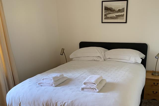 View from walk adjacent to cottages